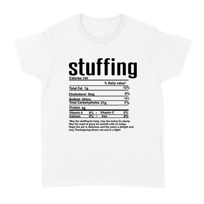 Stuffing nutritional facts happy thanksgiving funny shirts - Standard Women's T-shirt
