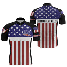 Load image into Gallery viewer, Men Women American cycling jersey UPF50+ USA bike shirt with 3 pockets full zip MTB BMX cycle gear| SLC163