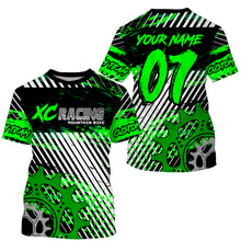 Load image into Gallery viewer, Cross-country XC mountain bike jersey UPF30+ Green kid adult MTB shirt youth boys cycling gear| SLC106