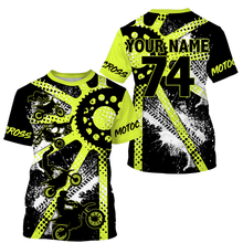 Load image into Gallery viewer, Dirt bike freestyle kid men women custom MX jersey UPF30+ green Motocross off-road racing shirt PDT63