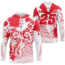 Load image into Gallery viewer, Kids men women jersey for MX custom UPF30+ red off-road Motocross racing shirt dirt bike racewear PDT107