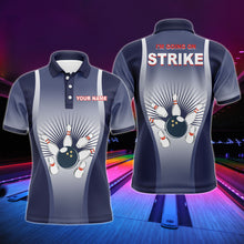 Load image into Gallery viewer, I&#39;m Going on Strike Men Polo Bowling Shirt Personalized Blue Men Bowlers Team Short Sleeves Jersey NBP15