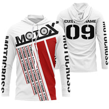 Load image into Gallery viewer, Kid men women Motocross racing jersey dirt bike custom red white shirt UPF30+ extreme racewear PDT90