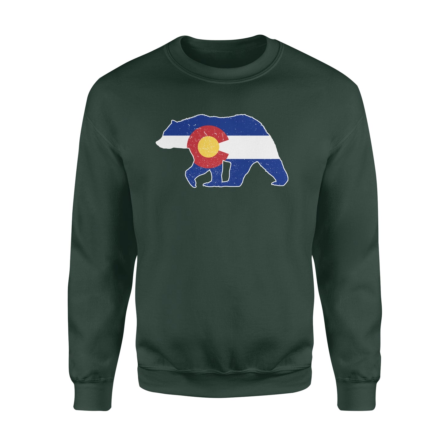 Colorado bear hunting Sweatshirt, CO State Flag Bear Hunter - NQSD233