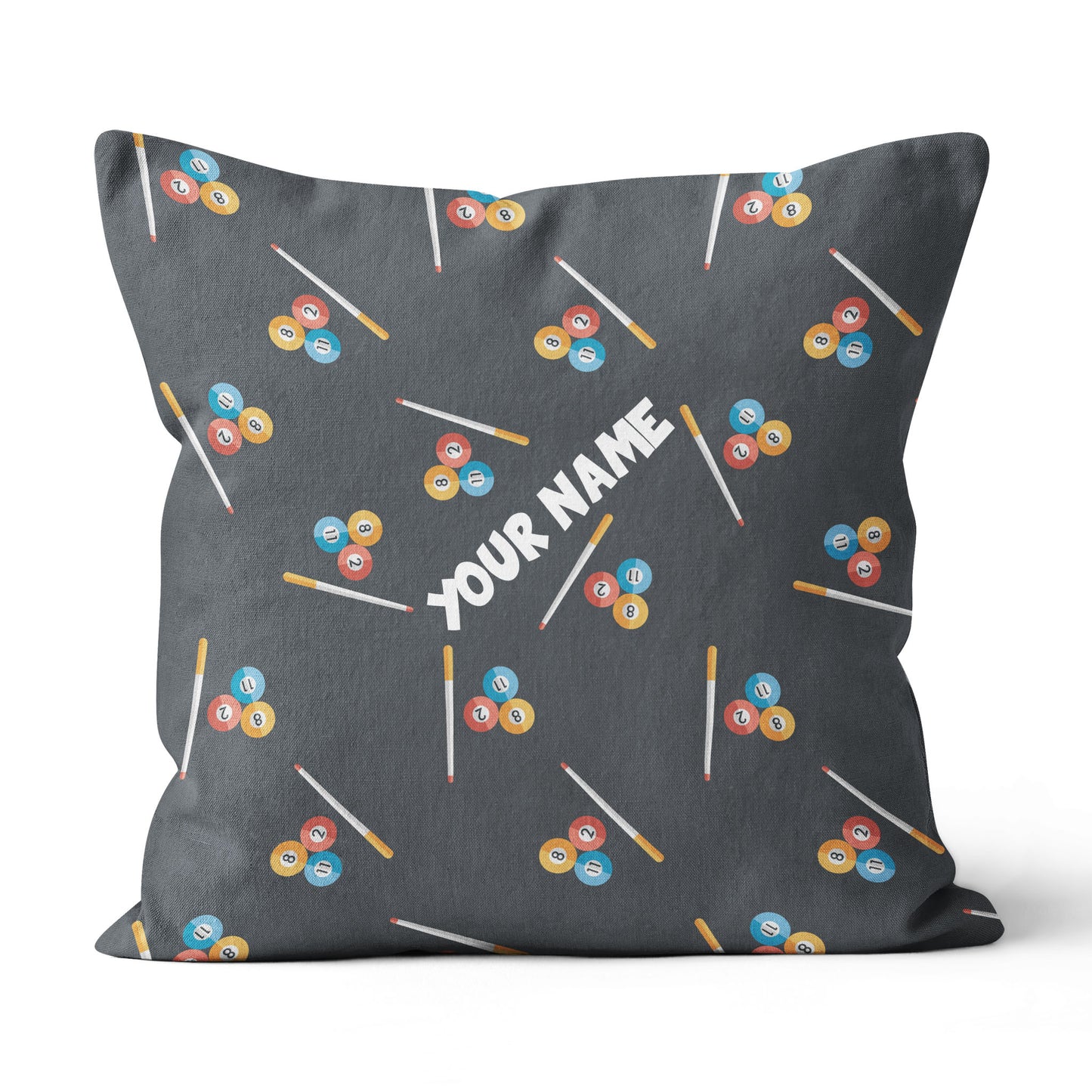 Personalized Billiard Pattern Full Printing Throw Pillow, Billiard Gifts TDM0808