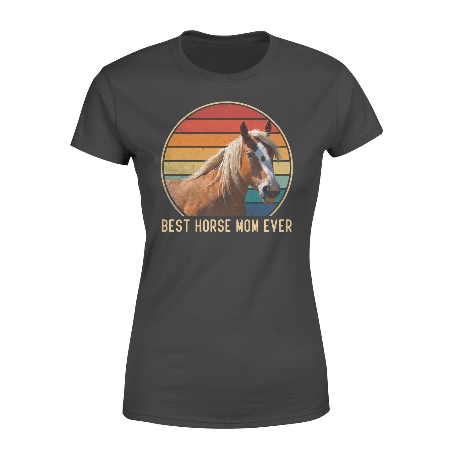Custom photo best horse mom ever vintage personalized gift women's t-shirt