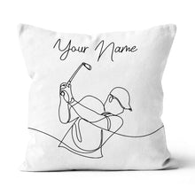 Load image into Gallery viewer, Line Draw Golfer Custom Pillow Personalized Basic Golf Gifts For Golfer LDT1123