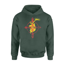 Load image into Gallery viewer, New Mexico State Flag Elk Hunting Zia Symbol Hoodie - FSD1180 D06
