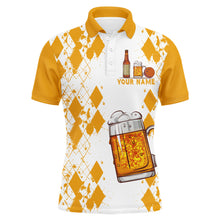 Load image into Gallery viewer, Funny Beer Bowling Shirt Men Polo, Personalized Team Short Sleeves Men Bowlers Jersey NBP18