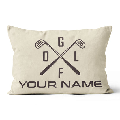Retro Cross Golf Clubs Custom Pillow Personalized Golf Gifts For Golfer LDT1128