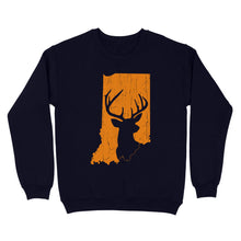 Load image into Gallery viewer, Bucks of Indiana deer hunting hunter orange, Indiana hunting, deer hunting shirt D03 NQS2920 Standard Crew Neck Sweatshirt