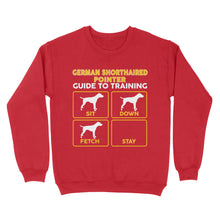 Load image into Gallery viewer, German Shorthaired Pointer Standard Sweatshirt | Funny Guide to Training dog - FSD2406D08