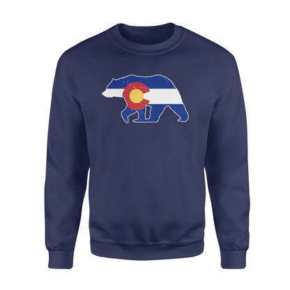 Colorado bear hunting Sweatshirt, CO State Flag Bear Hunter - NQSD233