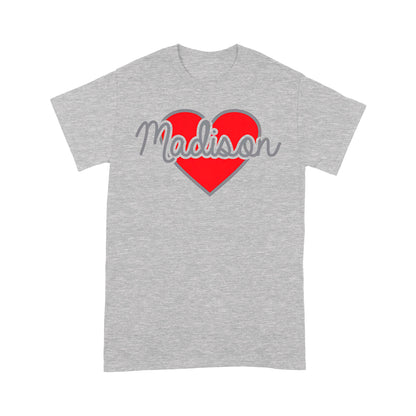 Heart Personalized Valentine T-shirt - Gift for Boyfriend, Girlfriend on Valentine day - FSD1007