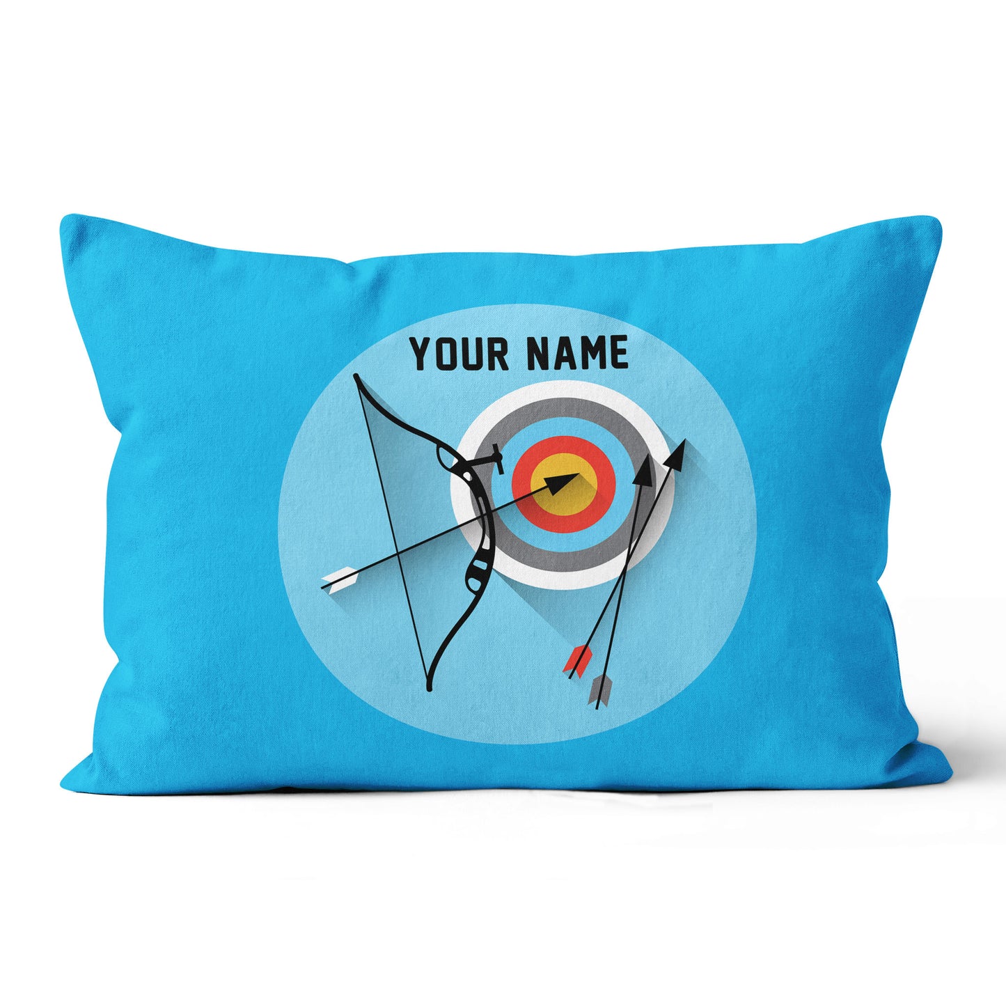Personalized Archery Set Blue Pillow, Best Throw Pillows Archery Gifts TDM0763