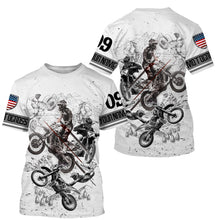 Load image into Gallery viewer, American Motocross Personalized Long Sleeves Hoodie T-shirt, Dirt Bike Motorcycle Shirt Off-road Biker| NMS311