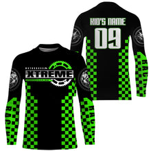 Load image into Gallery viewer, Green Motocross jersey custom kid men women UPF30+ dirt bike riding extreme MX shirt motorcycle PDT96