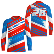Load image into Gallery viewer, Custom name number motocross jersey UPF30+ kids &amp; adults dirt bike motorcycle off-road racing shirt NMS1034