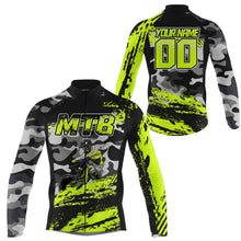 Load image into Gallery viewer, Custom Mens Womens MTB Cycling Jersey Mountain Bike Green Camo Bicycling Downhill Rider Racing Shirt| NMS818