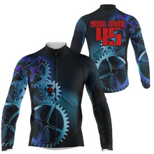 Load image into Gallery viewer, Custom Cycling Jersey Sprocket Mountain Bike Cycle Racing Bicycling Shirt Road Biking - Blue| NMS833
