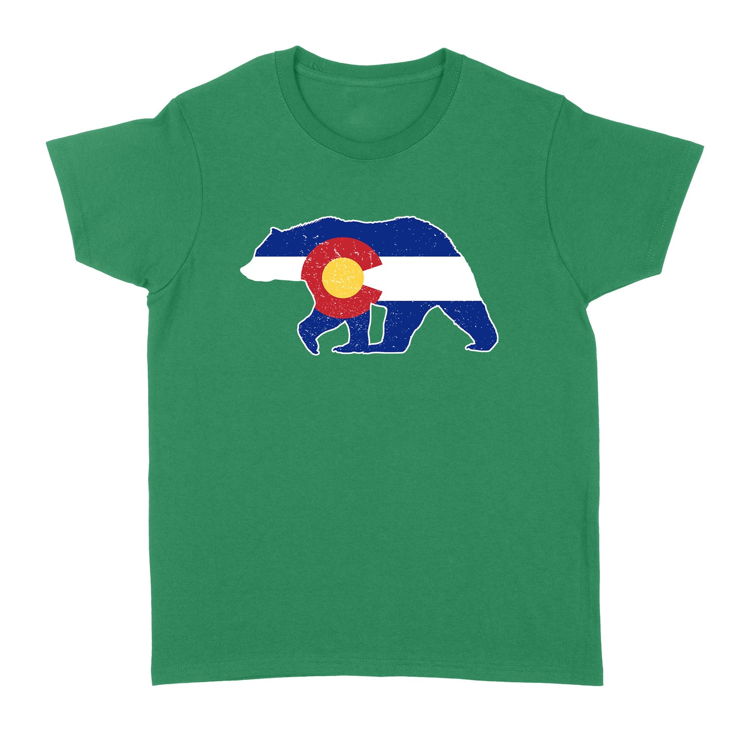 Colorado bear hunting Women's T-shirts, CO State Flag Bear Hunter - NQSD233