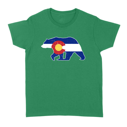 Colorado bear hunting Women's T-shirts, CO State Flag Bear Hunter - NQSD233