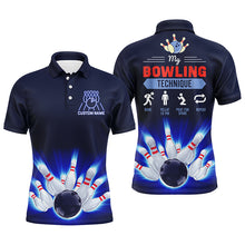 Load image into Gallery viewer, Funny Bowling Technique Men Polo Shirt, Personalized Name Bowlers Jersey NBP87
