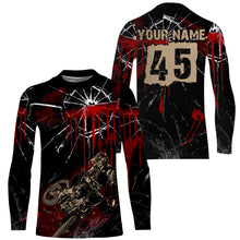 Load image into Gallery viewer, Custom Motocross Jersey Red UPF30+ Youth Men Women Xtreme Dirt Bike Shirt MX SX Racing NMS1357
