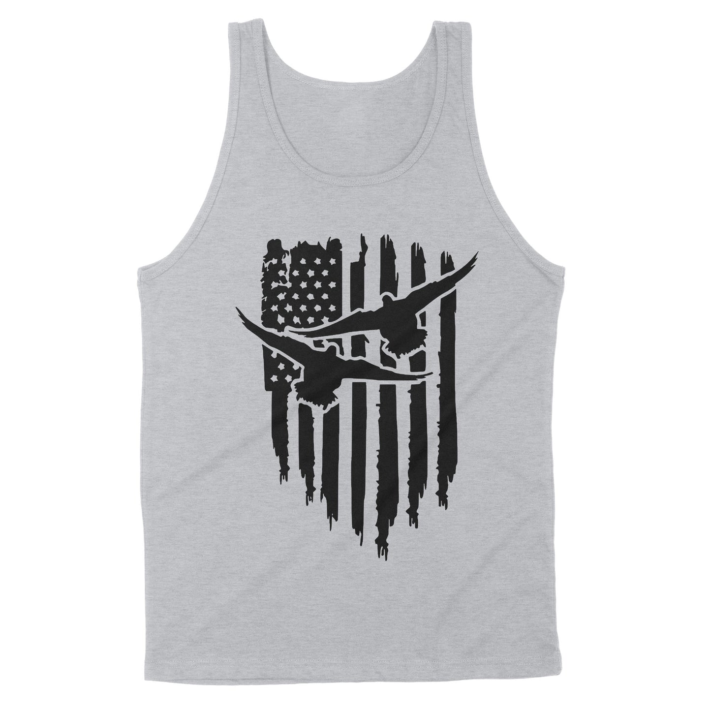 Duck Hunting American Flag Clothes, Shirt for Hunting NQS121 - Standard Tank