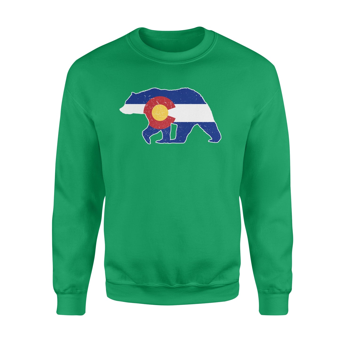 Colorado bear hunting Sweatshirt, CO State Flag Bear Hunter - NQSD233