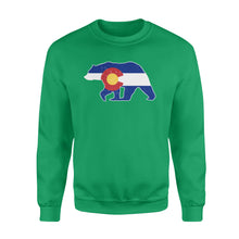 Load image into Gallery viewer, Colorado bear hunting Sweatshirt, CO State Flag Bear Hunter - NQSD233