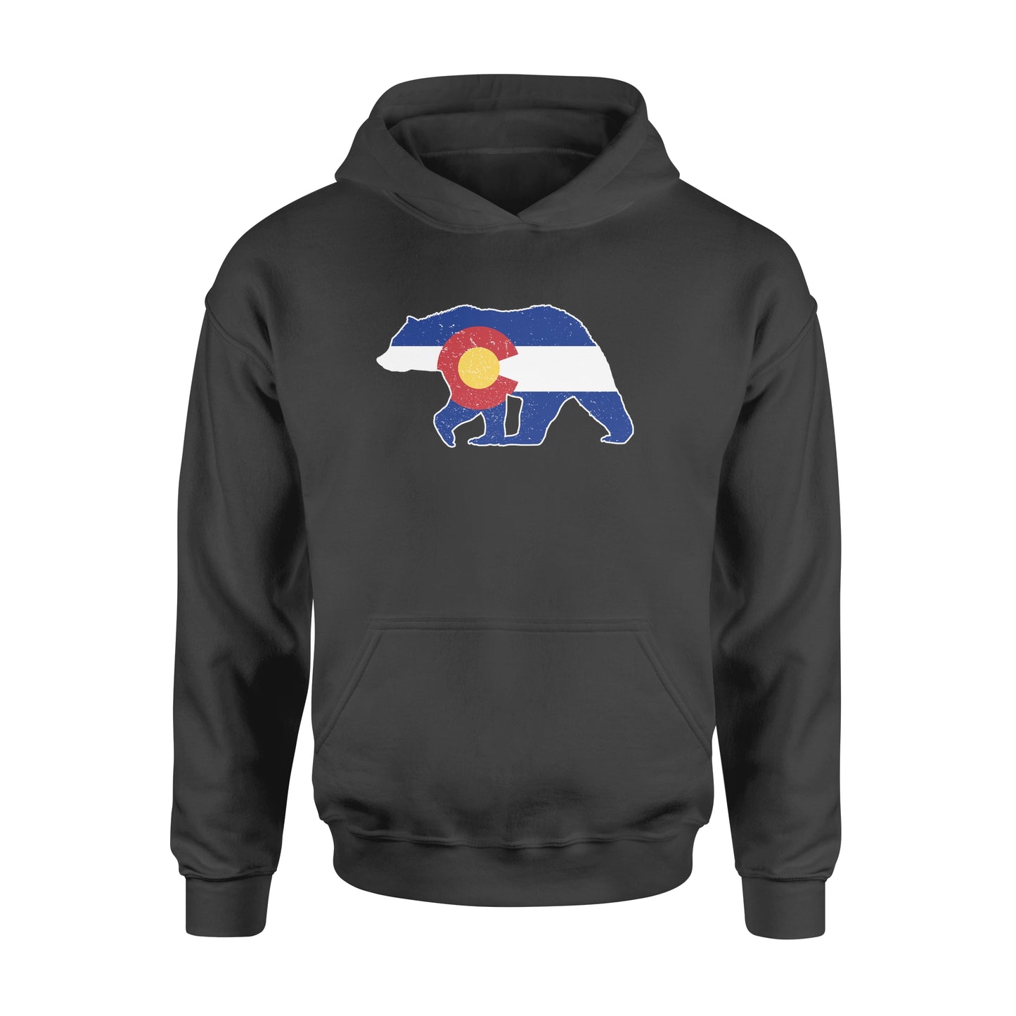 Colorado bear hunting Hoodie, CO State Flag Bear Hunter - NQSD233