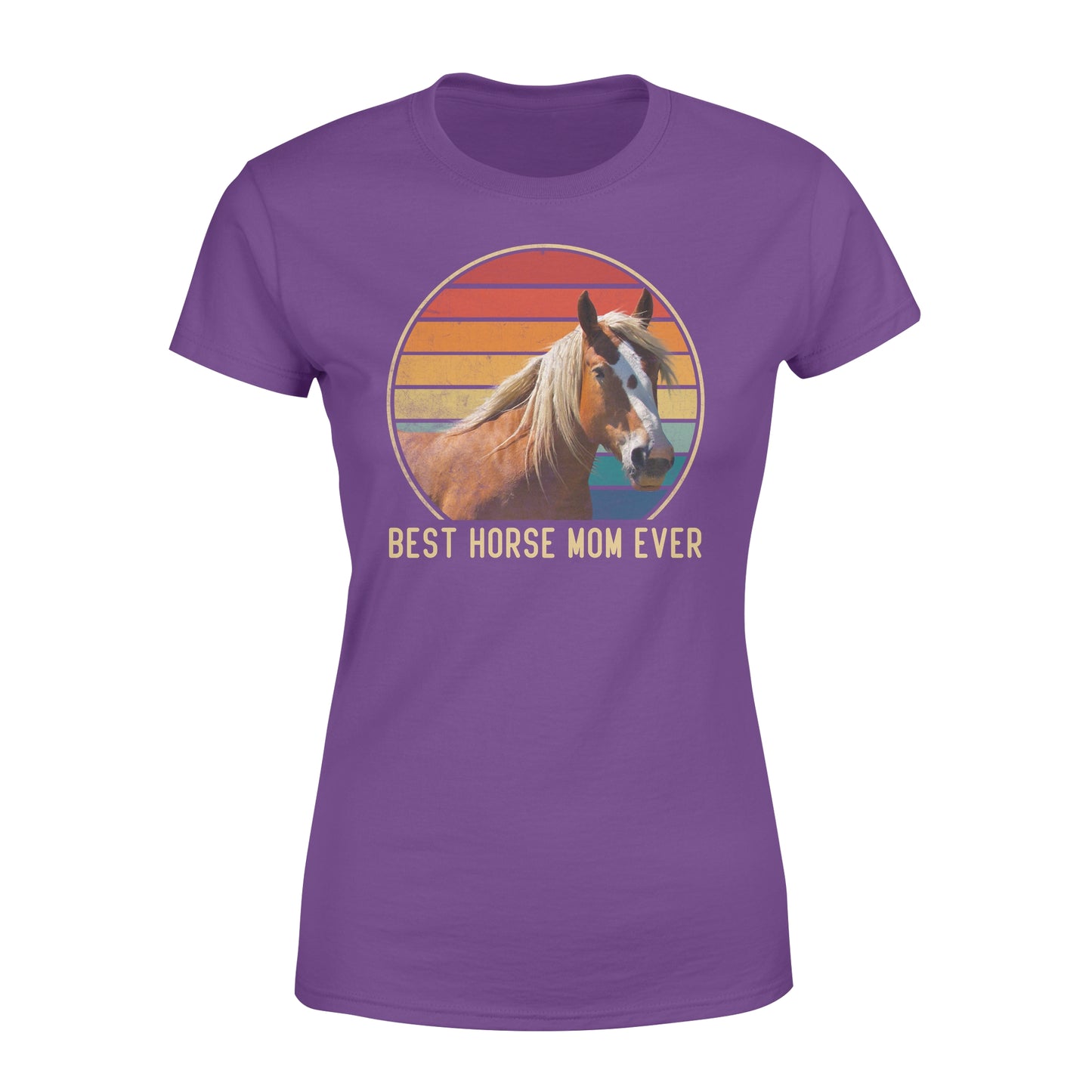 Custom photo best horse mom ever vintage personalized gift women's t-shirt