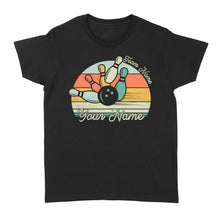 Load image into Gallery viewer, Custom Bowling Retro Shirt, Personalized Bowling Name Women&#39;s T-shirt