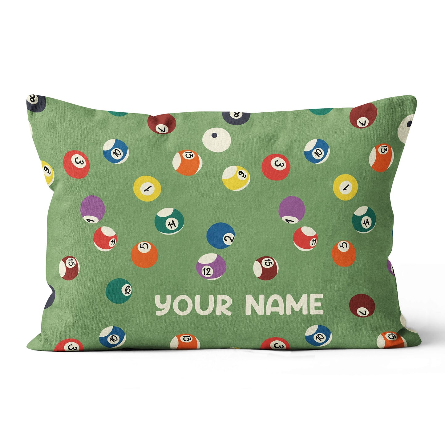 Customized Billiard Balls Full Printing Green Pillow For Billiard Lover TDM0751