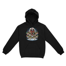 Load image into Gallery viewer, Hoodie - Nine Bass fish as Santa's Reindeer