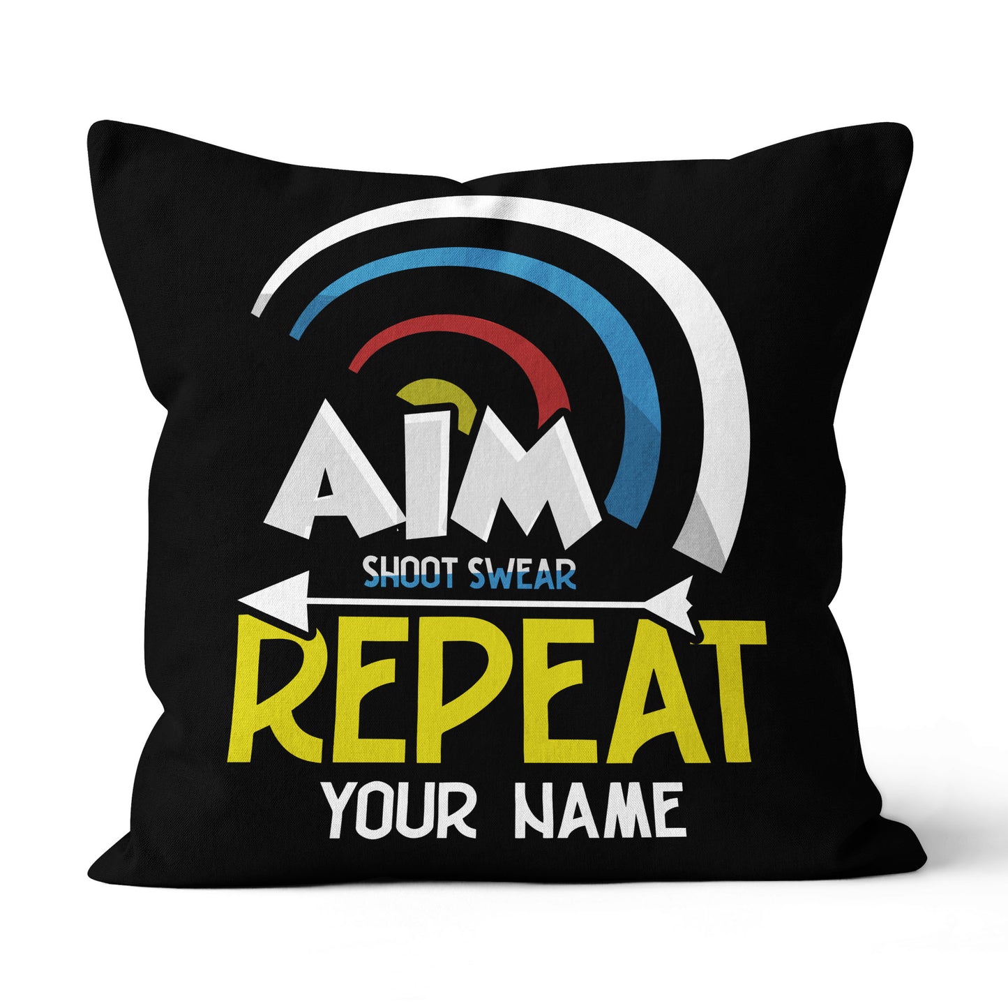 Aim Shoot Swear Repeat Archery Pillows Custom Throw Pillow Archery Gifts VHM0839