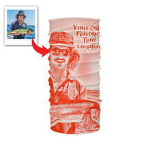 Load image into Gallery viewer, Fishing Shirt Custom Name, Image, Time, Location 3D UV protection Shirts UPF 30+ Fishing gift| Red - TMTS050