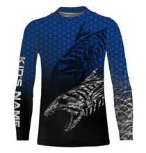 Load image into Gallery viewer, Fish Skeleton Custom Name Performance Fishing UV Protection Long Sleeve Shirt TTN42