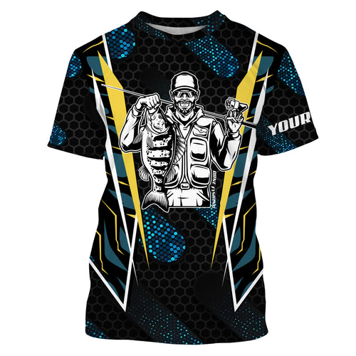 Vintage Fisherman Custom Name Long Sleeve Performance Fishing Sun Protection UV Shirts TTN86