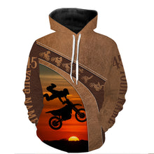 Load image into Gallery viewer, Motocross Leather Pattern Personalized Jersey Dirt Bike Riding Shirt Off-road Motorcycle Riders| NMS510