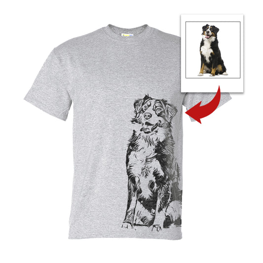 Custom dog's photo with beautiful effect personalized dog shirts for humans TATS207