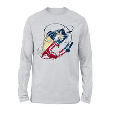 Load image into Gallery viewer, Texas bass fishing tattoo Texas flag fishing shirts TATS217