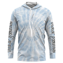 Load image into Gallery viewer, Personalized spiral tie dye Long sleeve performance Fishing Shirts, Fishing gifts for Fishing lovers IPHW3583
