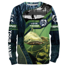 Load image into Gallery viewer, Flathead Catfish Custom name All over print shirts - personalized fishing gift for men, women and kid - IPH1312