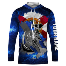 Load image into Gallery viewer, FL Fishing Fish Hook Florida Flag UV protection Custom long sleeves Patriotic fishing apparel gifts - NQS3659