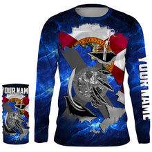 Load image into Gallery viewer, FL Fishing Fish Hook Florida Flag UV protection Custom long sleeves Patriotic fishing apparel gifts - NQS3659