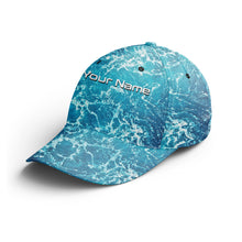 Load image into Gallery viewer, Saltwater Sea wave camo Custom Adjustable Fishing Baseball Trucker Angler hat cap Fishing gifts IPHW3266