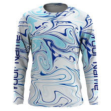 Load image into Gallery viewer, Custom Saltwater Long sleeve Fishing Shirts UV Protection, Sea wave camo Fishing Shirts - IPHW1728