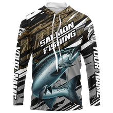Load image into Gallery viewer, Chinook Salmon Fishing Camo Long Sleeve Fishing Shirts, Custom King Salmon Fishing Jerseys IPHW5949